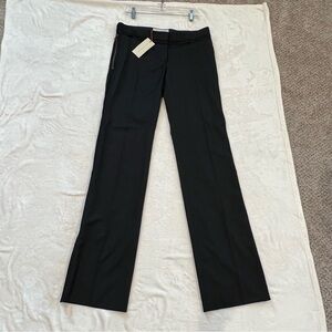 NWT Stella McCartney dark charcoal gray wide leg wool trousers IT 44